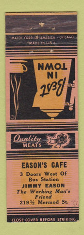 Matchbook Cover - Eason's Cafe Carlsbad NM