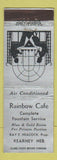 Matchbook Cover - Rainbow Cafe Kearney NE SILVER