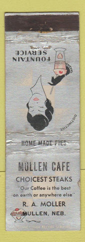 Matchbook Cover - Mullen Cafe Mullen NE WORN