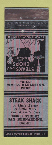 Matchbook Cover - Steak Shack San Bernardino CA