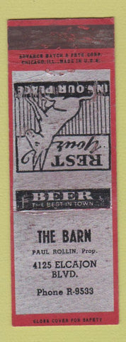 Matchbook Cover - The Barn San Diego CA ADVANCE WEAR