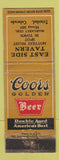 Matchbook Cover - Coors Beer East Side Tavern Trinidad Colorado WORN