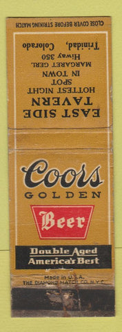 Matchbook Cover - Coors Beer East Side Tavern Trinidad Colorado WORN