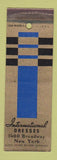 Matchbook Cover International Dresses Women's Clothes New York City SAMPLE WEAR