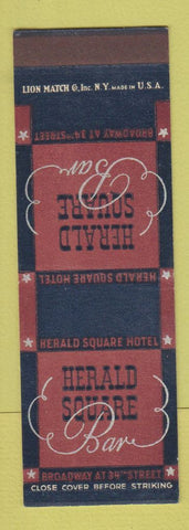Matchbook Cover - Herald Square Hotel New York City SAMPLE