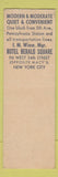 Matchbook Cover - Herald Square Hotel New York City SAMPLE