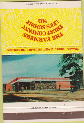 Matchbook Cover - Farmers Trust Co Lee's Summit MO 40 Strike