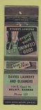 Matchbook Cover - Davies Laundry Cleaners Beloit KS WEAR