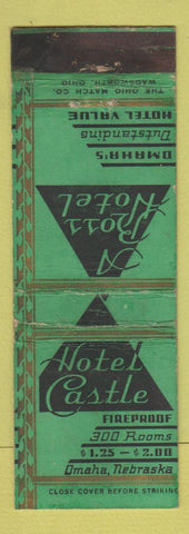 Matchbook Cover - Hotel Castle Omaha NE WORN