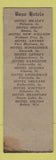 Matchbook Cover - Hotel Castle Omaha NE WORN