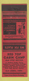 Matchbook Cover - Red Top Cabin Camp Elm Creek NE WEAR