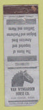 Matchbook Cover - Van Wyngarden Horse Elm Creek NE POOR