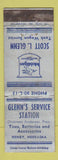 Matchbook Cover - Glenn's Mobil oil gas Henry NE WEAR