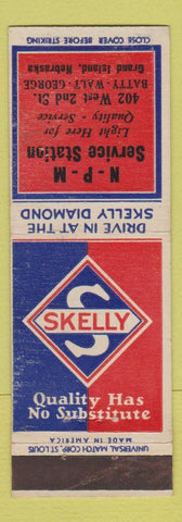 Matchbook Cover - Skelly oil gas NPM Grand Island NE