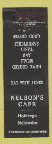 Matchbook Cover - Nelson's Cafe Holdrege NE WEAR