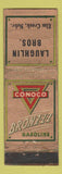 Matchbook Cover - Conoco oil gas Laughlin Bros Elm Creek NE WORN