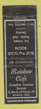 Matchbook Cover - Rainbow Cafe Kearney NE WEAR BLACK