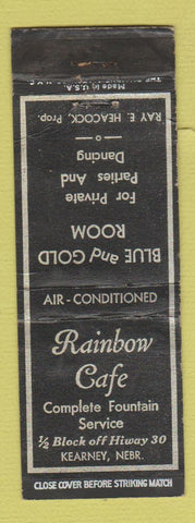 Matchbook Cover - Rainbow Cafe Kearney NE WEAR BLACK