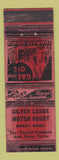 Matchbook Cover - Silver Lodge Motor Court Brady NE WORN