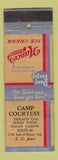 Matchbook Cover - Nance's Ice Cream Camp Courtesy Texaco oil gas Brazil IN WORN