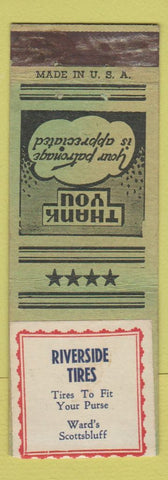 Matchbook Cover - Riverside Tires Ward's Scottsbluff NE