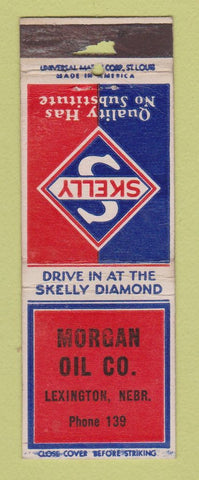 Matchbook Cover - Skelly oil gas Morgan Oil Lexington NE POOR STRIKER