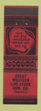 Matchbook Cover - Great Western Livestock Commission Omaha NE