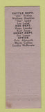 Matchbook Cover - Great Western Livestock Commission Omaha NE