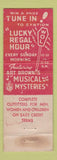 Matchbook Cover - Regal Clothing Company Washington DC WOL Radio Show