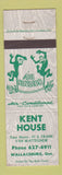 Matchbook Cover - Kent House Wallaceburg ON