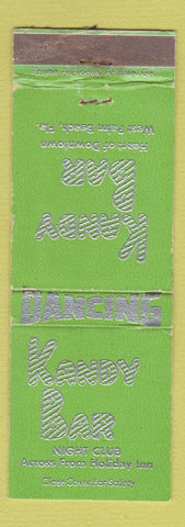 Matchbook Cover - Kandy Bar West Palm Beach FL WORN BACK