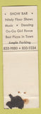Matchbook Cover - Kandy Bar West Palm Beach FL WORN BACK