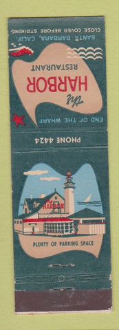 Matchbook Cover - The Harbor Restaurant Santa Barbara CA