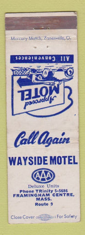 Matchbook Cover - Wayside Motel Framingham Centre MA WEAR