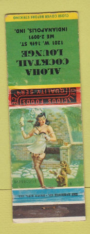 Matchbook Cover - Aloha Cocktail Lounge Indianapolis IN pinup WORN