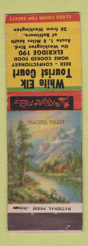 Matchbook Cover - White Elk Tourist Court Elkridge MD