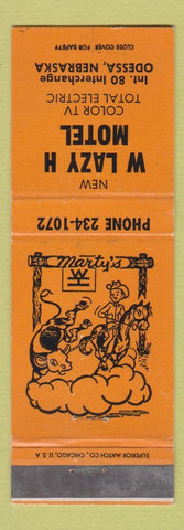 Matchbook Cover - W Lazy H Motel Odessa NE