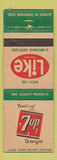 Matchbook Cover - 7Up Soda Like Diet Drink QC Canada WEAR