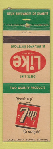 Matchbook Cover - 7Up Soda Like Diet Drink QC Canada WEAR