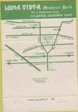 Matchbook Cover - Loma Vista Memorial Park cemetery Fullerton CA 40 Strike