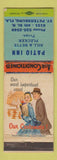 Matchbook Cover - Patio Inn St Petersburg FL