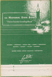 Matchbook Cover - National State Bank Elizabeth NJ 40 Strike