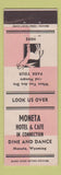 Matchbook Cover - Moneta Hotel Cafe Moneta WY