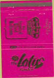 Matchbook Cover - Lotus Garden Mountainside NJ 40 Strike