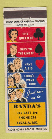 Matchbook Cover - Randa's Sedalia MO