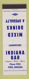 Matchbook Cover - Indiana Bar Peru IN