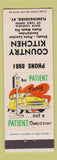 Matchbook Cover - Country Kitchen Flemingsburg KY