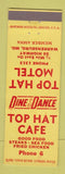 Matchbook Cover - Top Hat Cafe Warrensburg MO