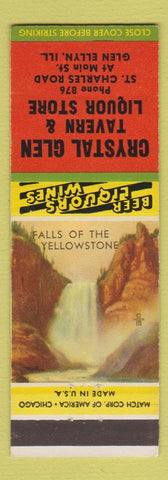 Matchbook Cover - Crystal Glen Tavern Glen Ellyn IL