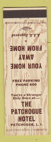 Matchbook Cover - Patchogue Hotel LI NY